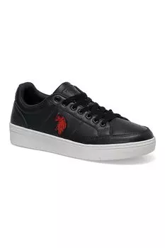 Кожаные спортивные туфли с вышитым логотипом U S Polo Assn , красный