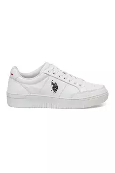 Кожаные спортивные туфли с вышитым логотипом U S Polo Assn , черный