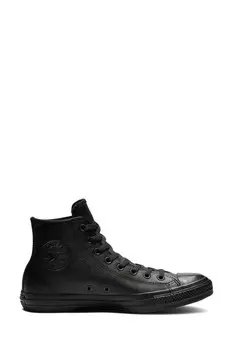Кожаные спортивные кроссовки с высоким верхом Converse, черный