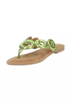 Кожаные стринги LAZAMANI, зеленый