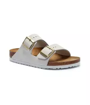 Кожаные тапочки Аризона Birkenstock, белый