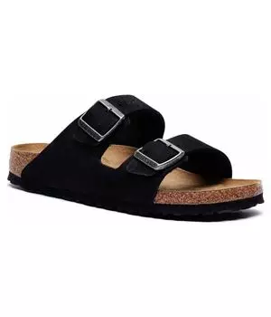 Кожаные тапочки Аризона Birkenstock, черный