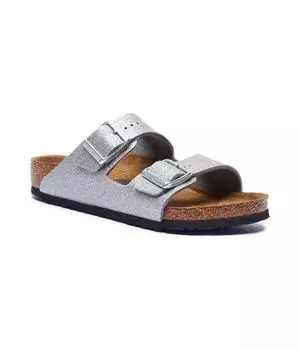 Кожаные тапочки Аризона Birkenstock, серебряный