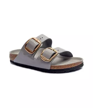 Кожаные тапочки Аризона Birkenstock, серый