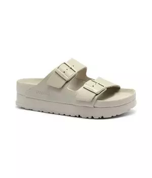 Кожаные тапочки Arizona flex Birkenstock, серый