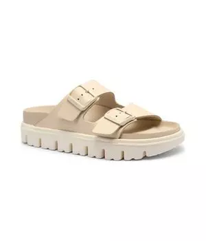 Кожаные тапочки Аризона коренастый Birkenstock, бежевый