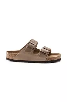 Кожаные тапочки Arizona SFB Birkenstock, бежевый