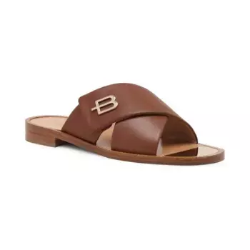 Кожаные тапочки Baldinini, коричневый