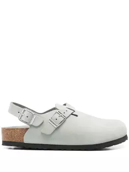 Кожаные тапочки Birkenstock, зеленый