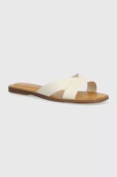 Кожаные тапочки Caria Aldo, бежевый