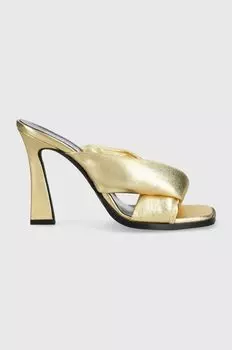 Кожаные тапочки Corinne Pinko, золотой