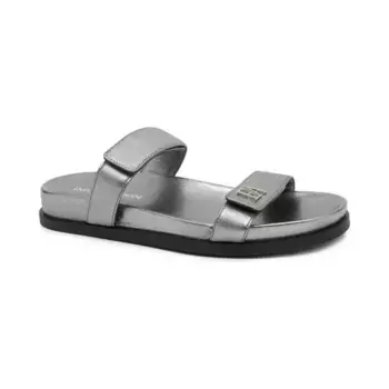 Кожаные тапочки Emporio Armani, серебряный