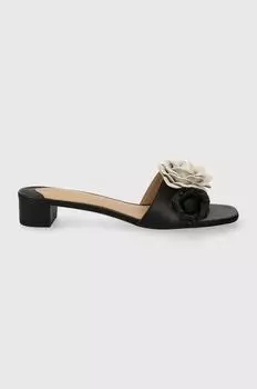 Кожаные тапочки Fay Lauren Ralph Lauren, черный