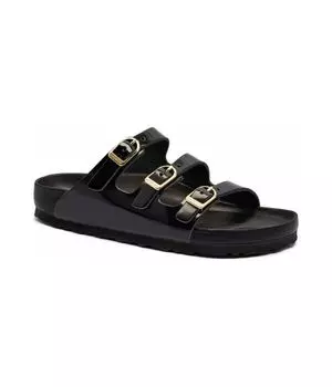 Кожаные тапочки Флорида Birkenstock, черный