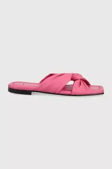 Кожаные тапочки HUGO Lola Twisted 50470716.659 Hugo, розовый