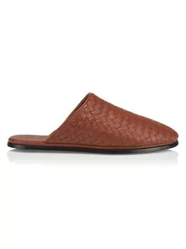 Кожаные тапочки Intrecciato Bottega Veneta, коричневый