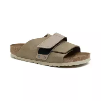 Кожаные тапочки Kyoto vl taupe Birkenstock, серый