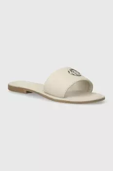 Кожаные тапочки LINDA U.S. Polo Assn., бежевый