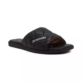 Кожаные тапочки Love Moschino, черный