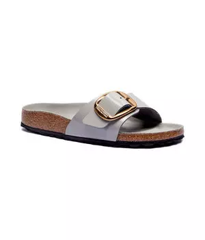 Кожаные тапочки мадрид bb Birkenstock, серый