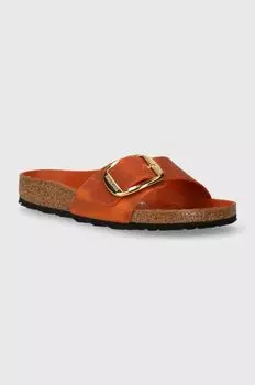 Кожаные тапочки Madrid с большой пряжкой Birkenstock, оранжевый
