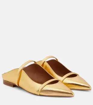 Кожаные тапочки Maureen Malone Souliers, золотой
