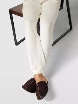 Кожаные тапочки модель "SCUFF" UGG, темно-коричневый