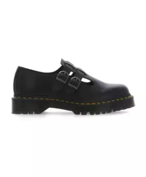 Кожаные тапочки с регулируемыми ремнями Dr. Martens, черный