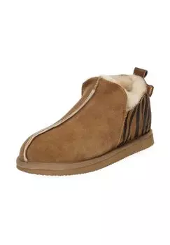 Кожаные тапочки Shepherd's, каштановый
