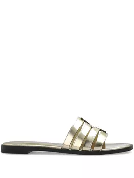 Кожаные тапочки Tory Burch, золотой