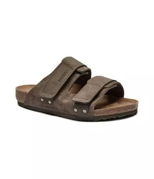 Кожаные тапочки удзи Birkenstock, коричневый