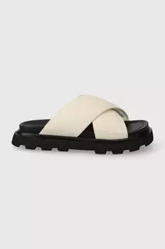 Кожаные тапочки UGG Capitelle Crossband Ugg, бежевый