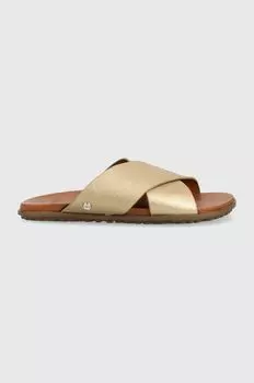 Кожаные тапочки UGG Solivan Crossband Ugg, золотой