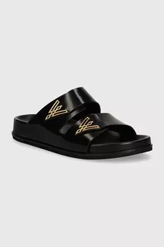 Кожаные тапочки Vanda Novak Sandy Kids для мальчиков и девочек, черный