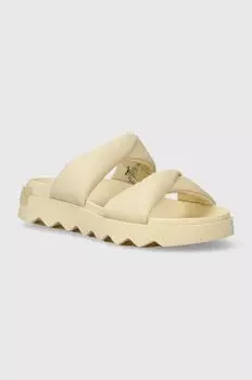 Кожаные тапочки VIIBE TWIST SLIDE Sorel, бежевый