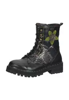 Кожаные/текстильные ботильоны LAURA VITA, черный