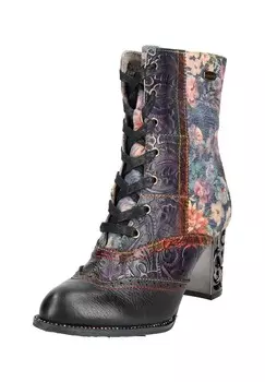 Кожаные/текстильные ботильоны LAURA VITA, фиолетовый