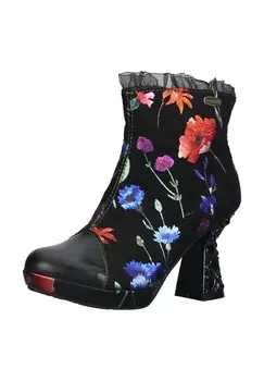 Кожаные/текстильные ботильоны LAURA VITA, цвет Schwarz Kombi