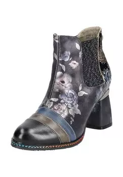 Кожаные/текстильные ботильоны LAURA VITA, черный