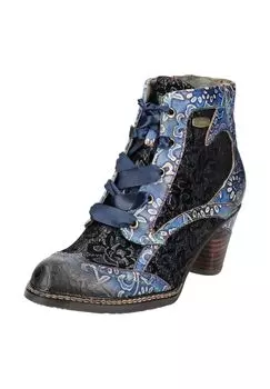 Кожаные/текстильные ботильоны LAURA VITA, цвет Jeans