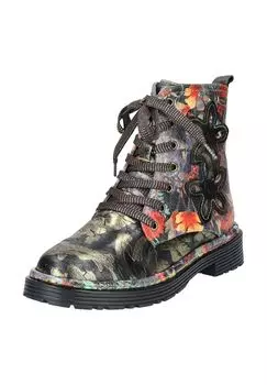 Кожаные/текстильные ботильоны LAURA VITA, черный