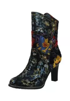 Кожаные/текстильные ботильоны LAURA VITA, цвет Blau/multi