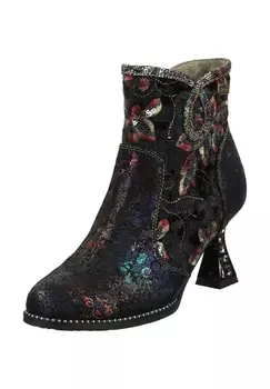 Кожаные/текстильные ботильоны LAURA VITA, цвет Blau/ Schwarz