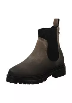 Кожаные/текстильные ботильоны LAZAMANI, цвет Fango