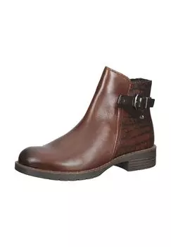 Кожаные/текстильные ботильоны MARCO TOZZI, цвет Chestnut