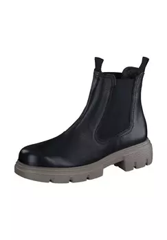 Кожаные/текстильные ботильоны Paul green, цвет Schwarz/gr_n