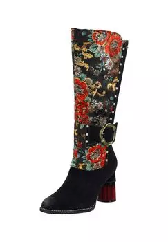 Кожаные/текстильные ботинки LAURA VITA, цвет Schwarz Rot