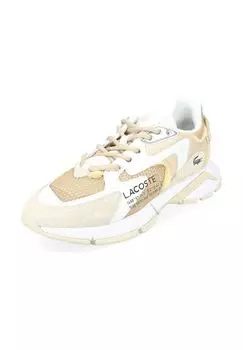 Кожаные/текстильные кроссовки LACOSTE, бежевый