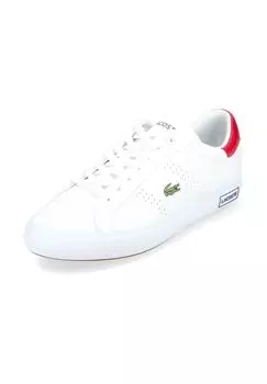 Кожаные/текстильные кроссовки LACOSTE, красный
