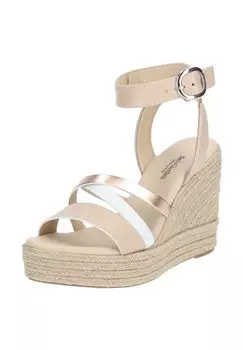 Кожаные/текстильные сандалии NeroGiardini, цвет Beige/ Wei